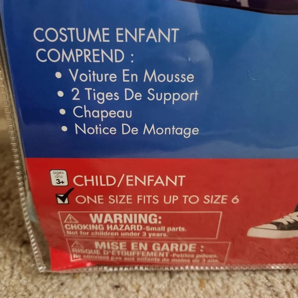 Hot Wheels Halloween Costume Light Up Ride Along‎ GT-Scorcher One Size